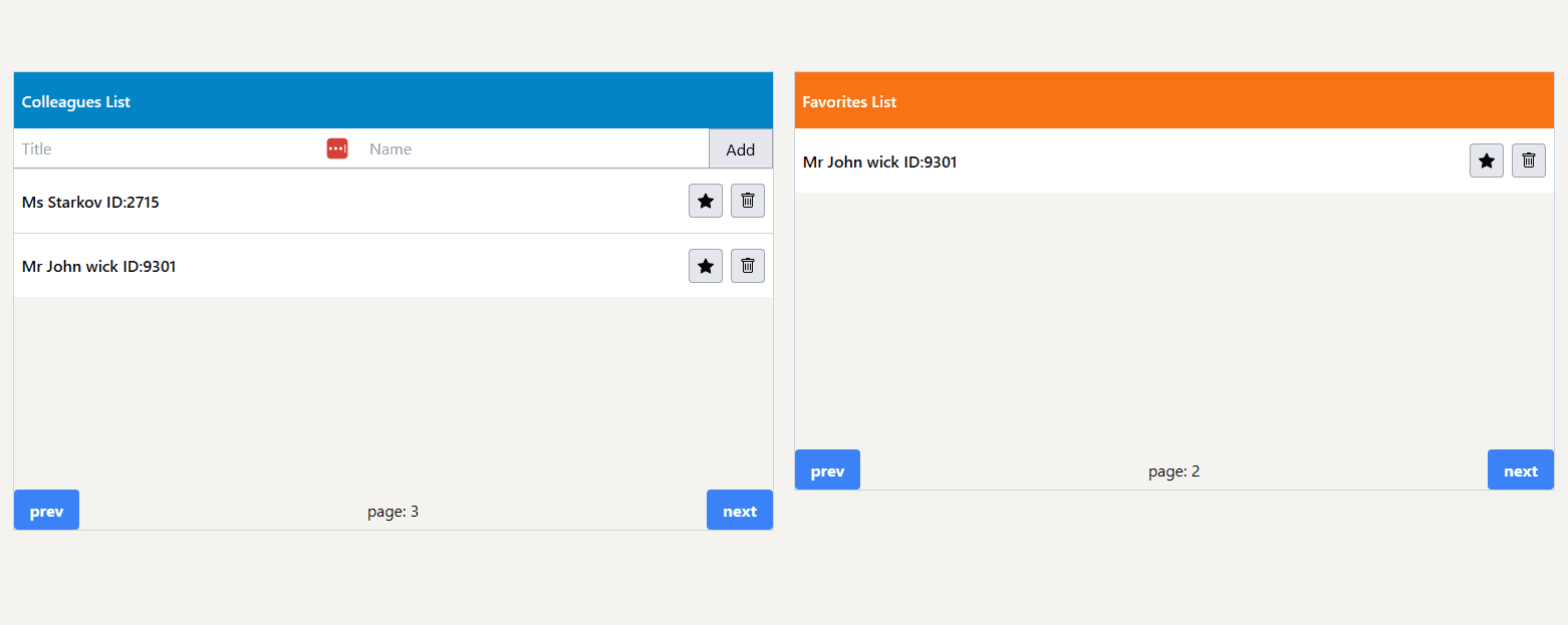 React Redux Custom Pagination HOC - React screenshot
